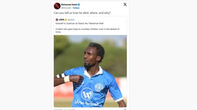 Israel Serang Mohamed Salah Terkait Postingannya Tentang 'Pele' Palestina
